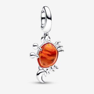 New Pandora x Disney The Little Mermaid Sebastian Crab Dangle Charm NWOT